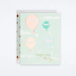 Air Balloon Baby Card