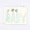 Baby Aqua Letters Card