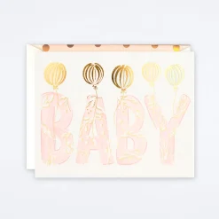 Baby Blush Letters Card