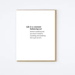 Balancing Act Card