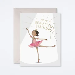 Ballerina Birthday Card
