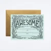 Certificate of Awesome Card