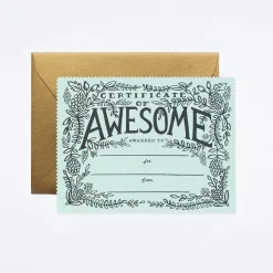 Certificate of Awesome Card