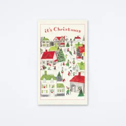Christmas Village Tea Towel