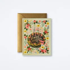 Floral Cake Birthday Card