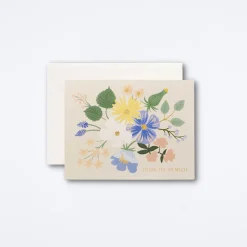 Garden Party Blue Thank You Card