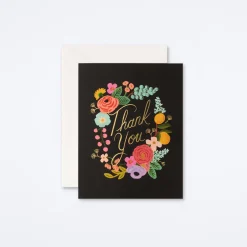 Garden Party Wreath Thank You Card