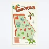Georgia Map Tea Towel