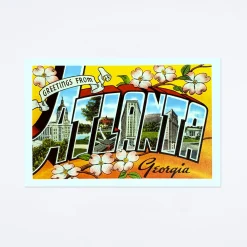 Greetings From Atlanta Dogwood Postcard