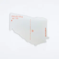 Greetings From Georgia Die Cut Postcard