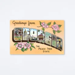 Greetings From Georgia The Peach Tree State Postcard