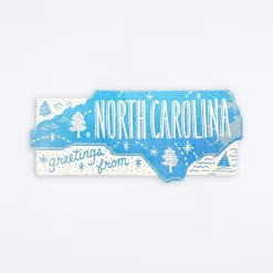 Greetings from North Carolina Die Cut Postcard