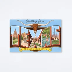 Greetings From Texas Lone Star Postcard