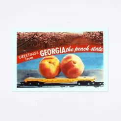 Greetings From the Peach State Postcard