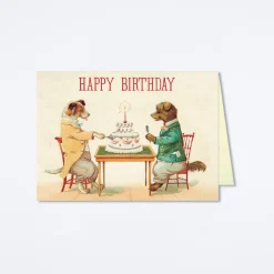 Happy Birthday Dogs And Cake Card