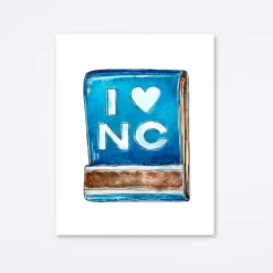I Heart NC Art Print
