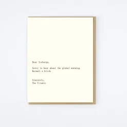 Icebergs/Titanic Card