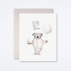 Koala Birthday Excitement Card