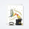 Lovebirds Wedding Card