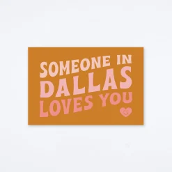 Loves You Dallas Postcard