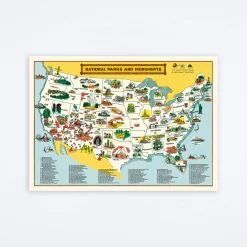 National Parks Map Wrap