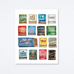 North Carolina Collage Art Print