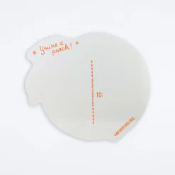 Peach Die Cut Postcard