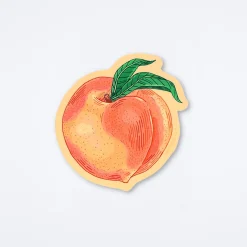 Peach Die Cut Vinyl Sticker