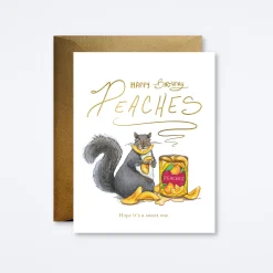 Peaches Birthday Card