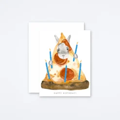 Pizza Bunny Card