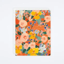 Red Orange Floral Card