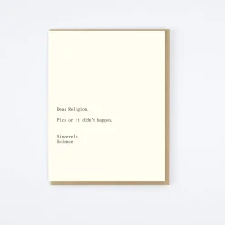 Religion/Science Card