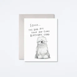 Sheepdog Belated Card