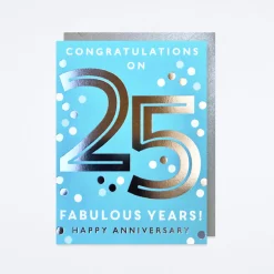 Silver 25th Anniversary Card