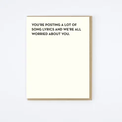 Song Lyrics Card