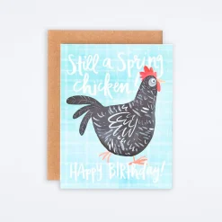 Spring Chicken Birthday Card