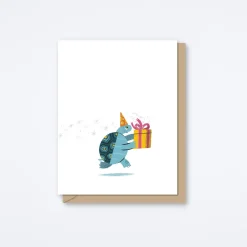 Tardy Turtle Birthday Card