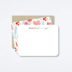 Thank Thank Thank You Flat Notecard Set