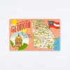 The Peach State Map Postcard