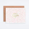 Tiny Floral Print Birthday Card