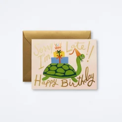 Turtle Belated Birthday Card
