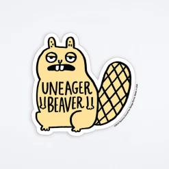 Uneager Beaver Sticker