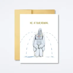 Weeping Wedding Elephant Card