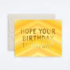 Yellow Stripe Birthday Card